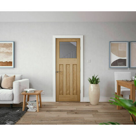 Edwardian Traditional Oak Glzd Door 1981 x 686mm