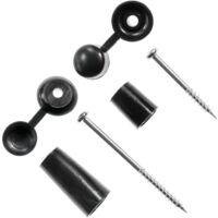 Solstice Corru Caps Black 93/35 Classic with screws - Pack of 20