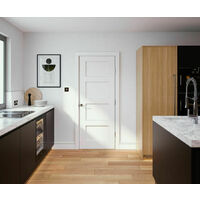 Shaker 4 Panel White Primed Panel Door 1981 x 838mm