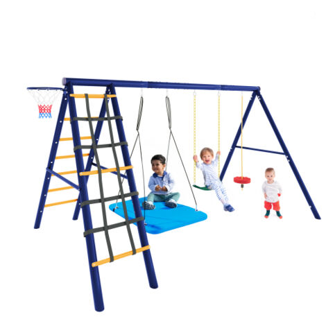 KaMieeg – Balançoire Multifonctionnelle Rouge H16 – Structure Stable Et Siège Confortable – Usage Extérieur Et Intérieur