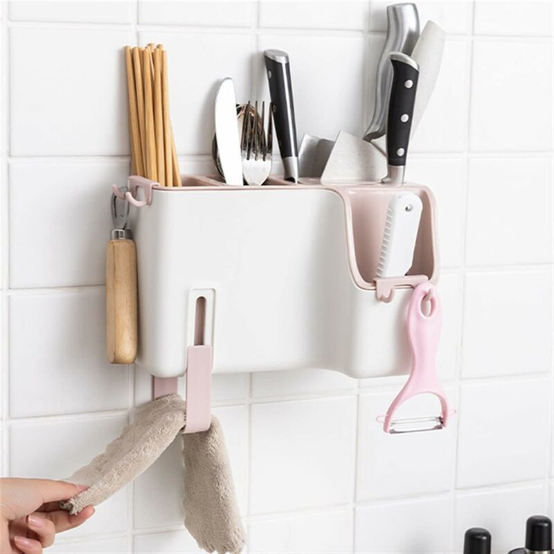 Ripiano Da Parete Per Cucina Con Porta Bacchette, Organizzatore