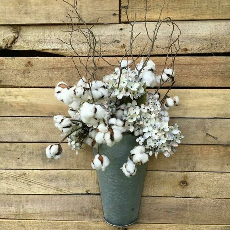 3 confezioni da 10 fiori artificiali in cotone essiccato naturale