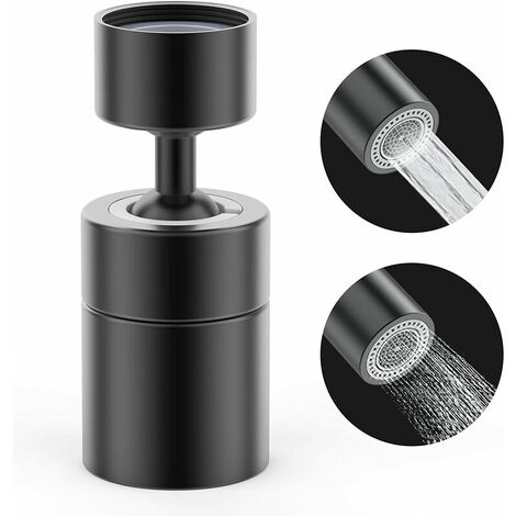 Rubinetto aeratore girevole a 360° Rubinetto da cucina regolabile in 2  modalità Interruttore rotante in ottone massiccio Adattatore filtro doccia  schiumogeno Risparmiatore per WC Bagno (rubinetto lacc