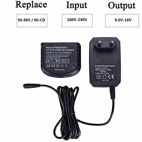 2 Packs 4.0Ah Ni-Mh 18 Volt HPB18 Battery and Charger Compatible with Black  and Decker 18V Battery HPB18-OPE A1718 244760-00 Firestorm FSB18 FS18FL  FS180BX FS18BX 