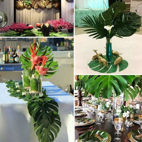 Decorazione Hawaiana Luau per Feste Foglie di Palma Tropicali, Foglie di  Palma Tropicali Simulazione Decorazione Foglia
