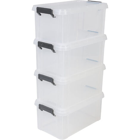 Orthex Clipbox 8L Aufbewahrungsbox Mit Deckel Unterbett Box Plastik Kiste 40x30