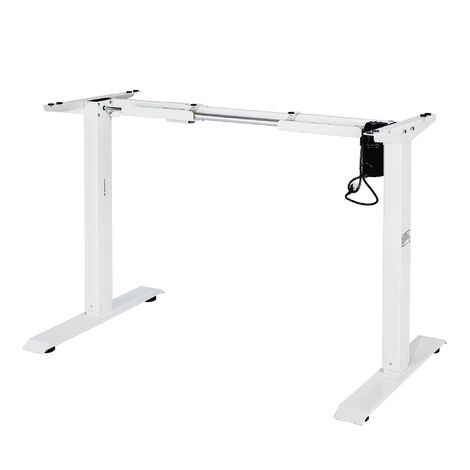 Iris Ohyama, Steh-Sitz-Schreibtisch, Ergonomischer hÃ¶henverstellbarer Schreibtischrahmen, Ohne Tischplatte, USB-AnschlÃ¼sse, BÃ¼ro, Zuhause - Electric Height Adjustable Desk HADFRW - WeiÃŸ