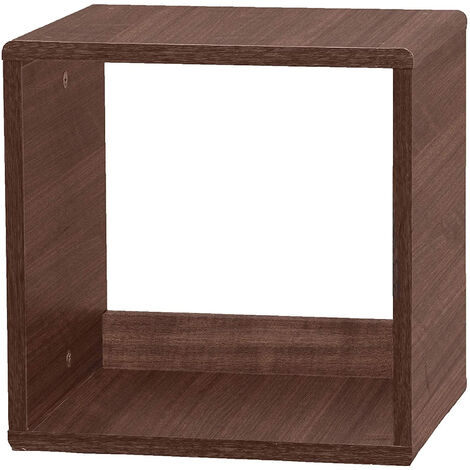 Iris Ohyama, Regal, AufbewahrungswÃ¼rfel, Kleines BeistellmÃ¶bel, Design, Modular, Stapelbar, BÃ¼ro, Schlafzimmer, Wohnzimmer - QR Box QR-34 - Braun