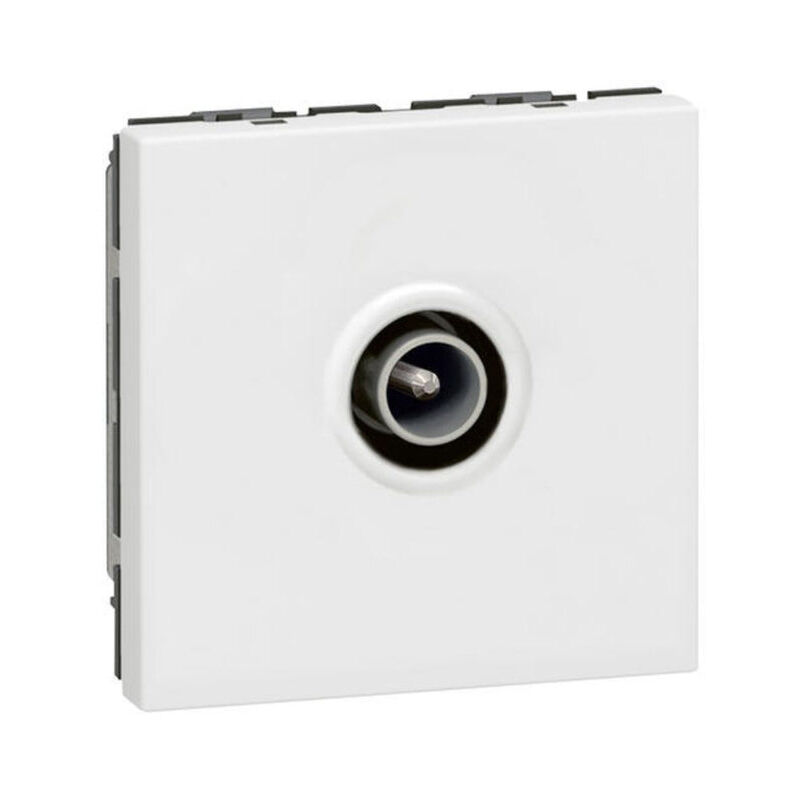 Zenitech TV-Verlängerungskabel 2m, 9,5mm – Mit F/F Adapter, Weiß, Für SAT-Anschluss!