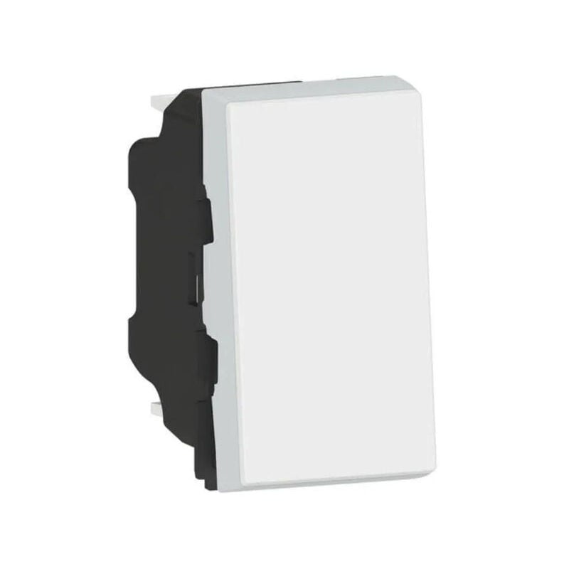 Interrupteur ou va-et-vient 10AX 250V Mosaic Easy-Led 1 module - blanc - 077001L