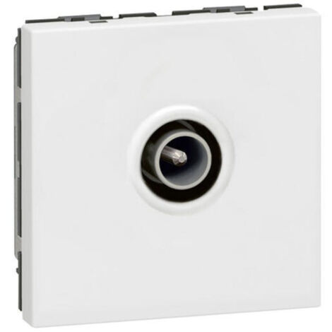 Prise télévision Ø9,52mm mâle Mosaic 2 modules - blanc - 078782