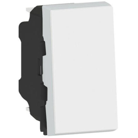 Poussoir ou poussoir inverseur Mosaic Easy-Led 6A 250V 1 module - blanc - 077030L (1/3)