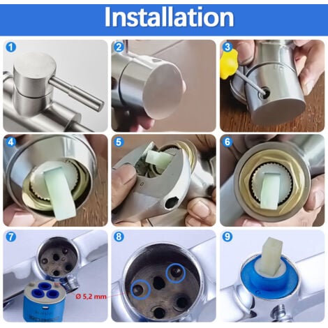 40 mm SEDAL Cartouche Ceramique pour Robinet, Mitigeur Robinet de Cuisine, Robinet de Salle de Bain, Douche Mitigeur Valve Remplacement Cartouche Mitigeur
