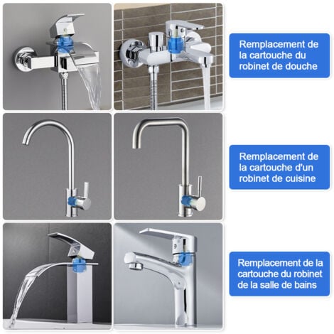40 mm SEDAL Cartouche Ceramique pour Robinet, Mitigeur Robinet de Cuisine, Robinet de Salle de Bain, Douche Mitigeur Valve Remplacement Cartouche Mitigeur