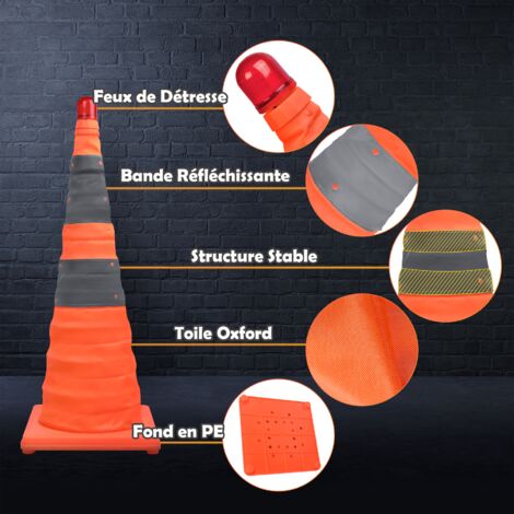 Cone de signalisation souple - 4mepro