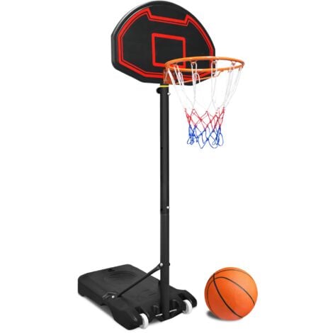 Panier de Basket sur Pied avec roulettes réglable Hauteur 179 à 209 cm  Mobile Jeu extérieur Ballon Enfant Adulte Sable eau - Cdiscount Sport