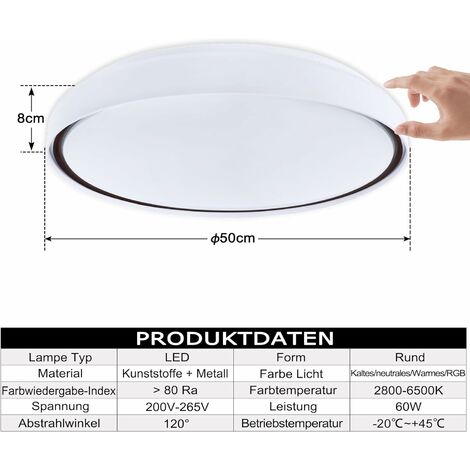 Plafonnier LED Eglo Loretello Triangulaire - Blanc Chaud/Froid Réglable - Télécommande - 35cm