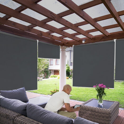 Froadp Stores Enrouleurs Extérieur à Opaque différentes Tailles et Couleurs - 100x140cm - Anthracite