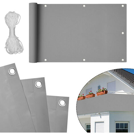 Store latéral brise-vue paravent rétractable dim. 3,5L x 1,8H m alu.  polyester imperméable anti-UV haute densité 280 g/m² gris - Portails et  barrières - Achat & prix