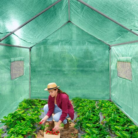 Film Grillagé Renforcé Pour Serre Et Jardin - 5x1,5m - Résistant Aux Déchirures Et UV - Vert