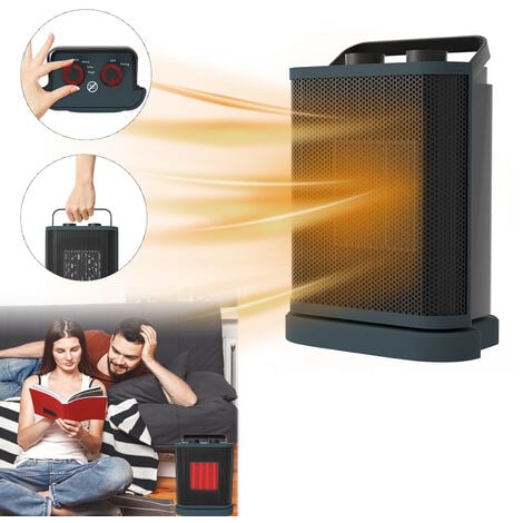 Mini radiateur soufflant électrique Portable 400W Ventilateur De Chauffage  Rapide 3S à 2 Vitesses Chauffage électrique Domestique