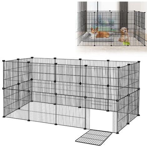 PAWHUT Cage parc enclos rongeurs modulable dim. L 111 x l 75 x H