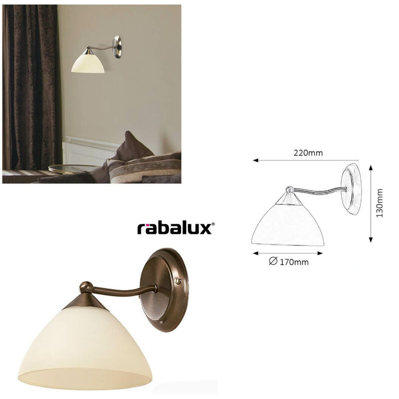 8171 Regina lampada da parete 1xE14 finitura ottone Rabalux