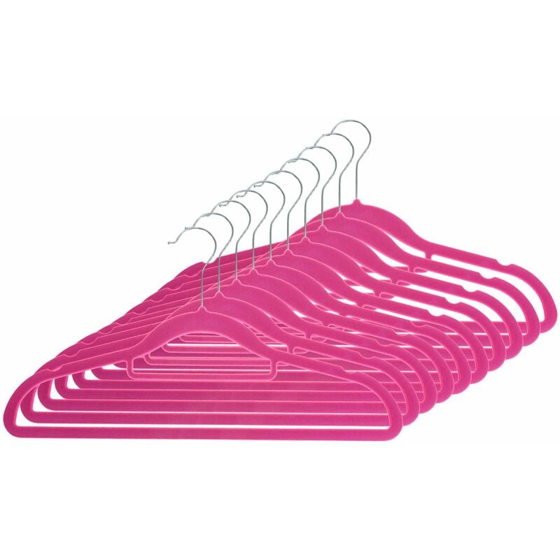 10pcs Velvet Hangers, Anti-Slip And Durable, Ideal For Bedroom