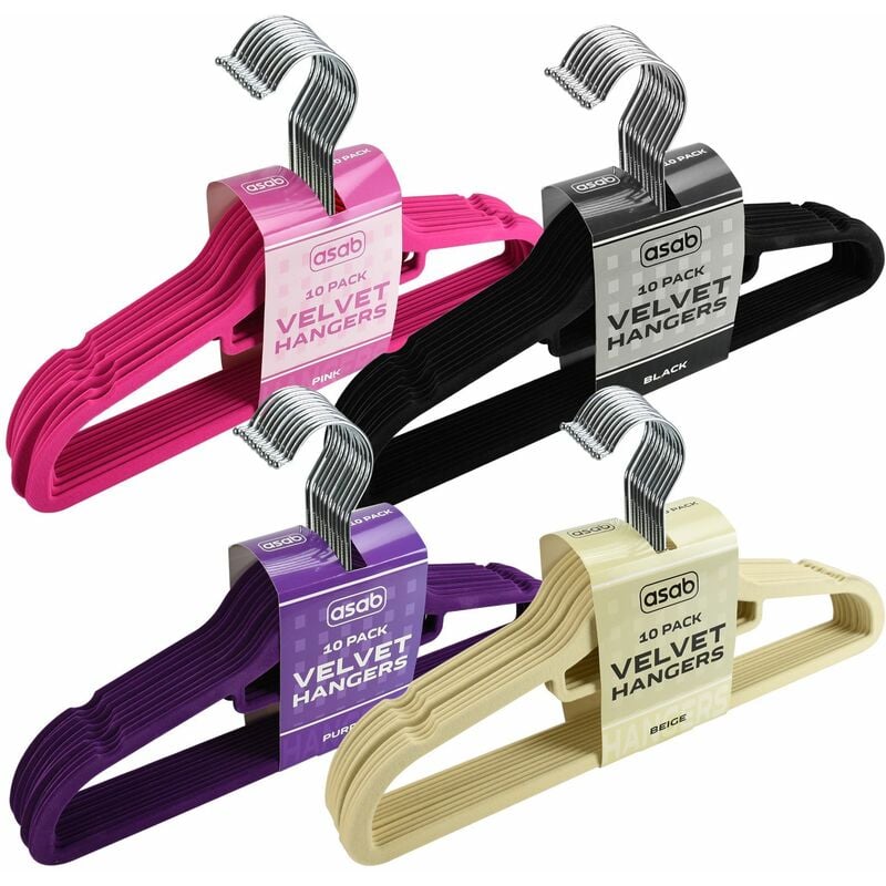 10pcs Velvet Hangers, Anti-Slip And Durable, Ideal For Bedroom