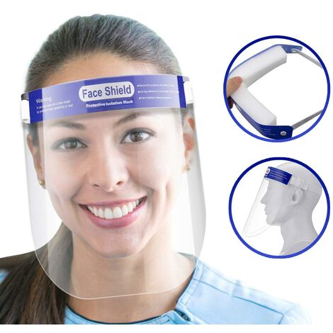 2 Pack Super Protective Anti-Fog Face Shield,Unisex Hd Transparent Full Face Shield,Reusable Eye, Nose, Mouth Protection