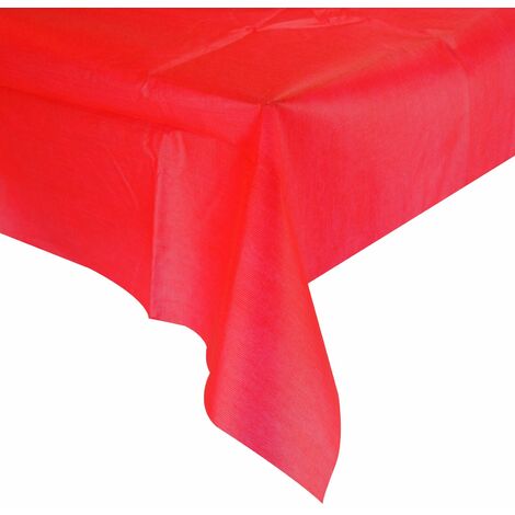 Plastic Table Covers Rectangle Clean Party Tablecloth Christmas Flannel RED