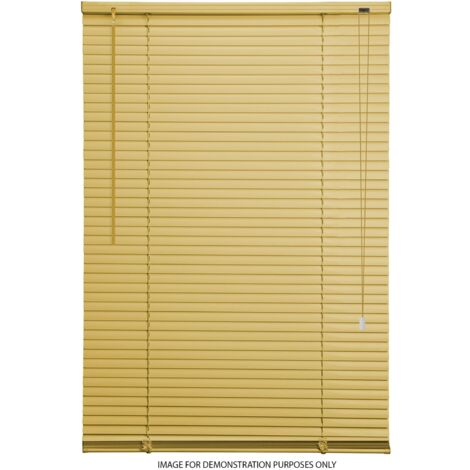 Venetian Blind 130cm Drop x 120cm Width OAK Window Fit Tilt Control ...