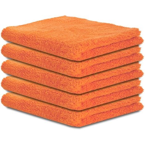 5 x Microfiber Cleaning Cloths Soft Drying Towel Auto Cars SUVs RVs Trucks Boats