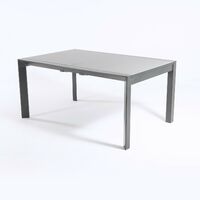 Table de jardin extensible anthracite aluminium 160/80x80 cm et