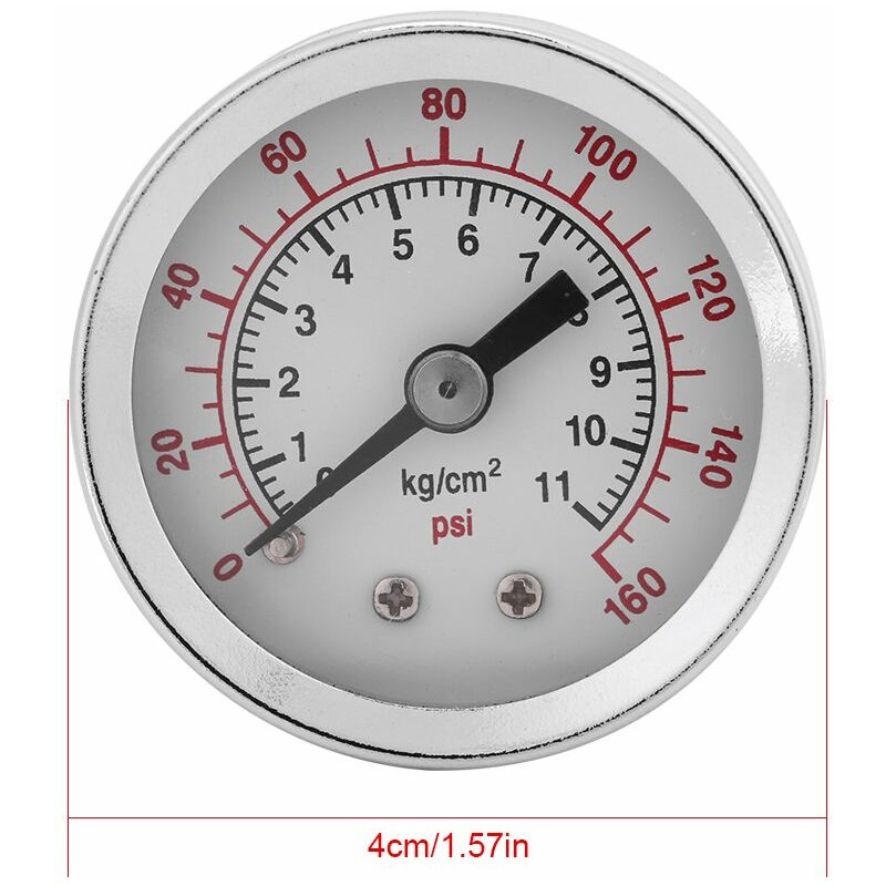 Jauge de pression d'air, manomètre précis pour l'eau pour l'air pour  l'huile(0-100psi,0-7bar) : : Jardin
