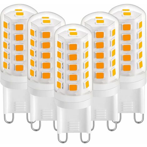 Ampoule LED G9 Dimmable, Blanc Chaud 3000k, Ampoule Led 3w G9, 28w 33w 40w  Équivalent Halogène, Ac 220-240v, 400lm, Cri>85, Mini G9 Led Capsule Ampoule  Pour La Maison
