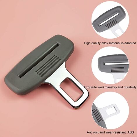Avertissement anti-ceinture, sirène de ceinture, languette de ceinture pour  boucle métallique, poignée en plastique, gris (