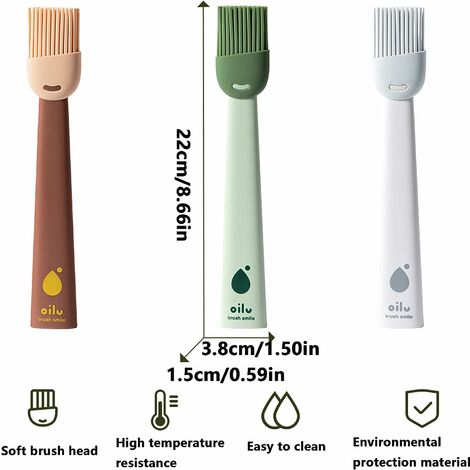 Brosse A Huile En Silicone Et Bouteille En Verre 148ml, Pinceau Pour  Application Sauce Huile Patisserie Barbecue BBQ Rôti