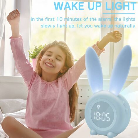 MONODEAL Réveil Enfant Lumineux LED, Réveil en USB Charge