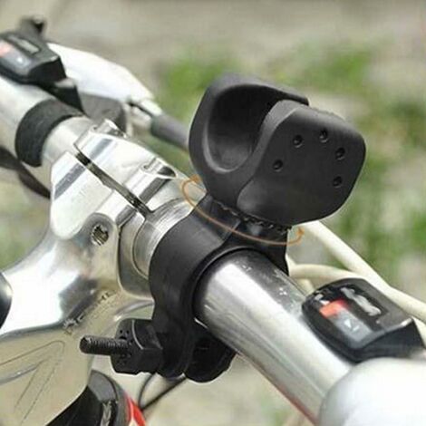 Support Fixation Tournant Vélo VTT Pour Lampe De Poche Torche Noir