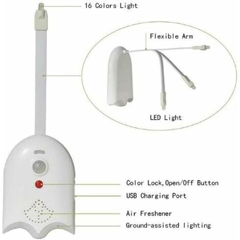 1pc LED Siège de Toilette Lumière de Nuit Capteur de - Temu France