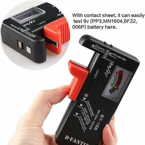 BR-Vie Testeur de Piles Universel,Testeur de Piles numérique,pour AA AAA C  D 9V Batteries à clé à clé 1.5Vcontrôleur de tension de batterie