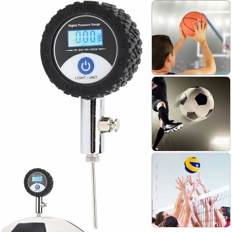 Manomètre à ballon, manomètre de pression d'air, outil de réglage de la  pression pour basket-ball, football, volley-ball