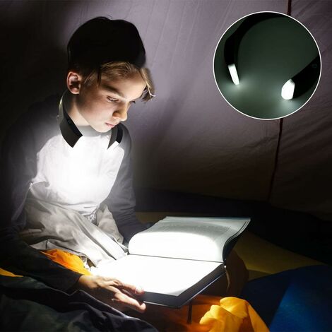 Lampe de lecture Ledgle lampe de lecture led rechargeable lampe de nuit  autour de cou mains libres avec 6 niveaux de luminosité réglable- câble usb  inclus