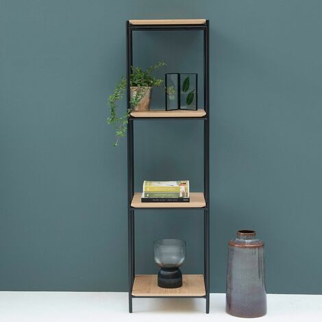 Etagère colonne en métal noir mat 140 cm Douglas – Decoclico