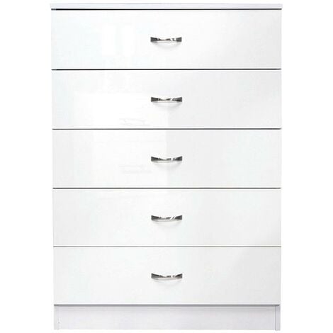 Black gloss chest of deals drawers argos