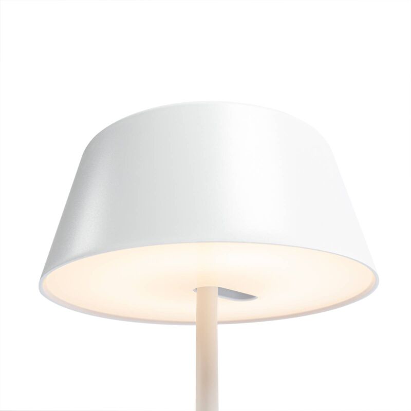 Lindby Milica lampada LED tavolo, bianco, dimming