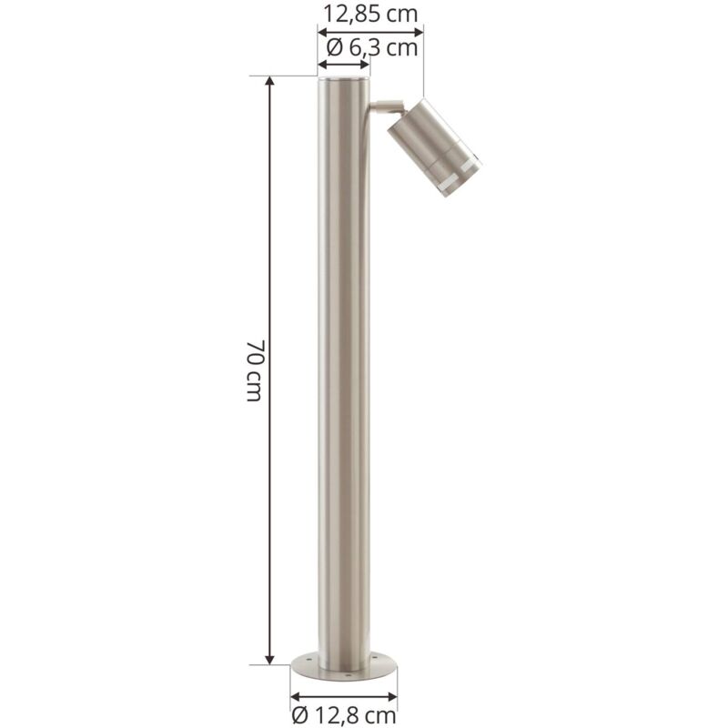 Lampada da esterno senza fili Liberty rame H 35 cm, in alluminio, luce  bianco caldo, LED