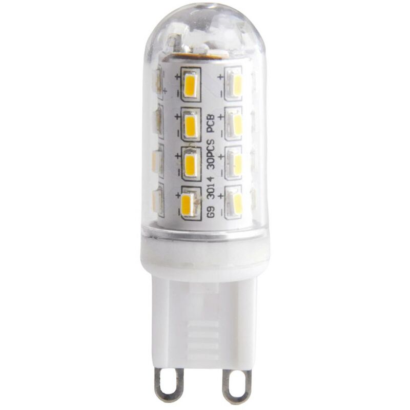 kit 10 pz lampade led g9 3w 3000k bianco caldo