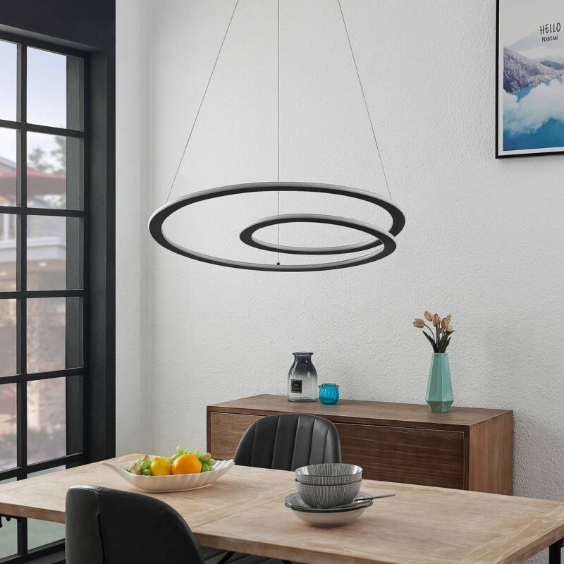 Lampadario a sospensione con luci a led da soffitto stile moderno twister  4800 l - - LAMPADARI DI DESIGN E PLAFONIERE LED A SOFFITTO